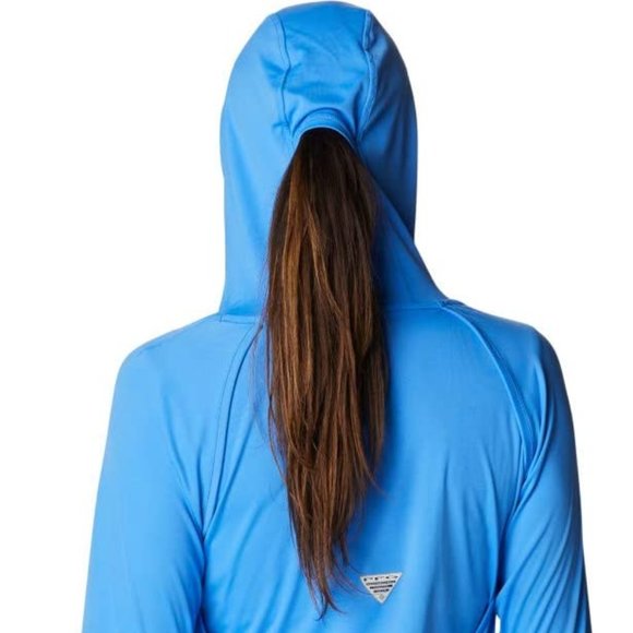 🆕Columbia Women's W PFG Respool Hoodie,  Harbor Blue, Brand NEW. NWT, Authentic - Picture 2 of 7